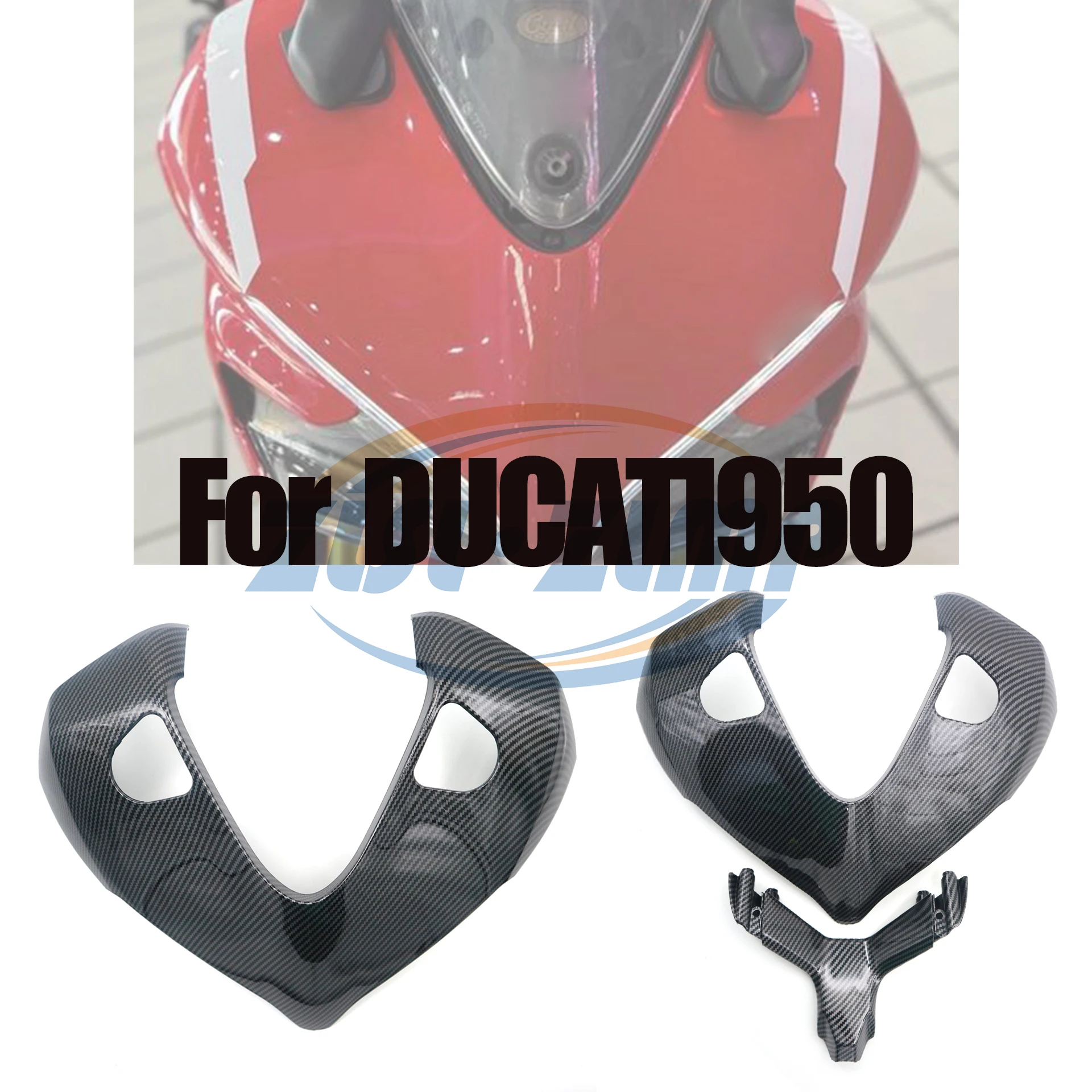 

Front Headlight Nose Fairing For Ducati Supersport 950 950S 2021 - 2022 - 2023 - 2024 Hydro Dipped Carbon Fiber Finish