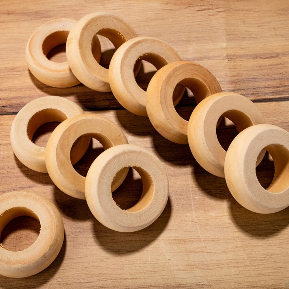 

10pcs Wooden Rustic Holder For Cloth Napkins Decorative Serviette Ring Farmhouse Napkin Handmade Wood Napkin Ring Buckle