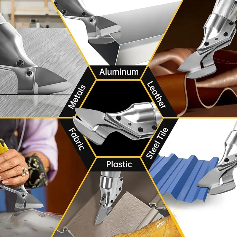 ديوالت الكهربائية فرش مقص كهربائي اللاسلكي صفائح حديد التشذيب مقص عالية الكربون الصلب شفرة أدوات القطع المعدنية #6