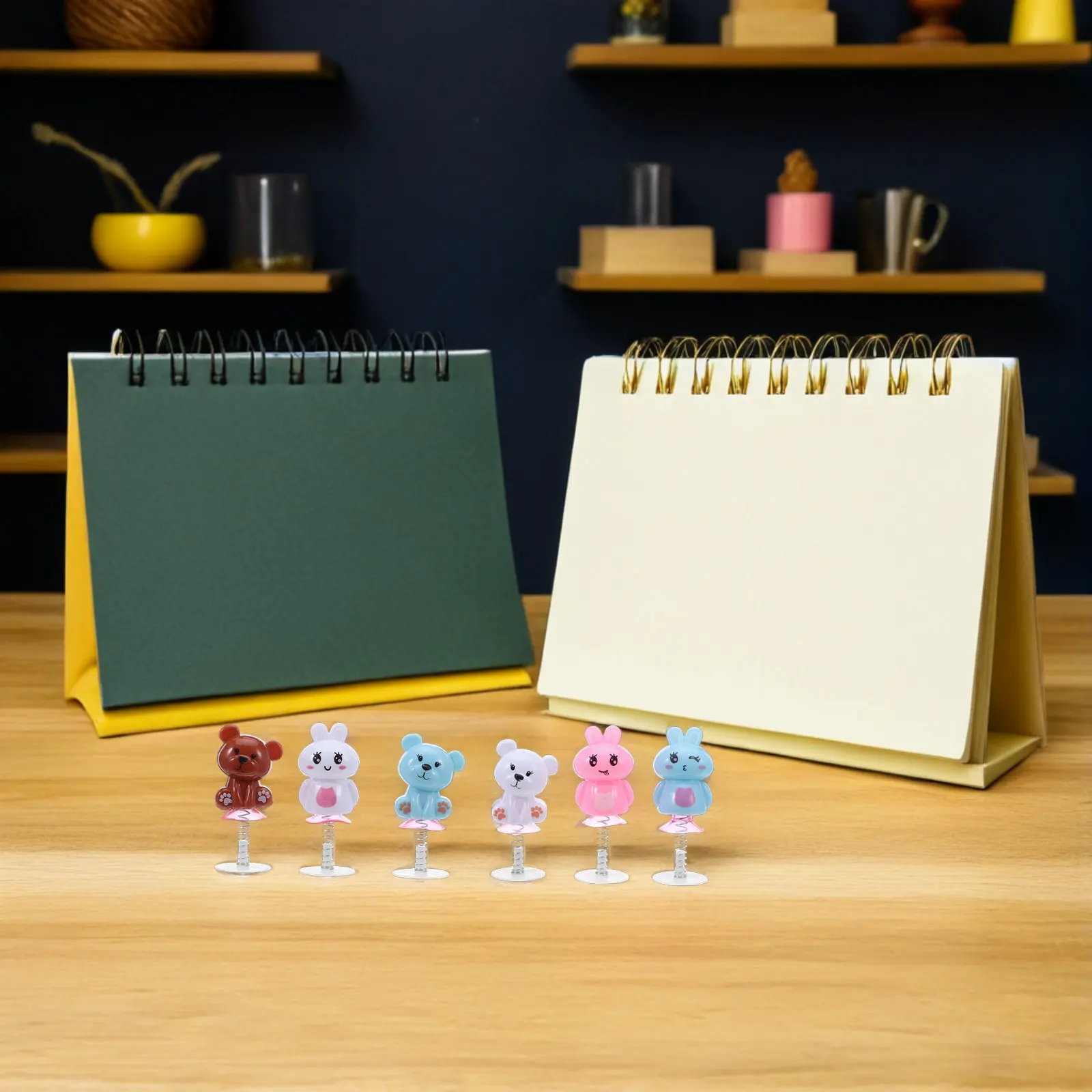 

24 шт. Прыгающие пружинки-зайчики и медвежата: мультяшные животные для декора рабочего стола, сувениры для детских праздников, награды для детей, наполнители для подарочных мешочков