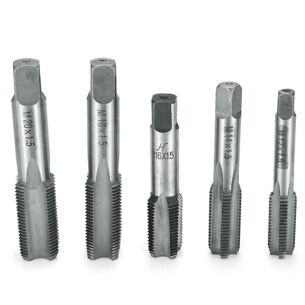 1 Pair Right Hand Thread Tap Straight Fluted Fine Threaded Metric Hand Tap M16 M20 1.5mm Pitch High Speed Steel Tool