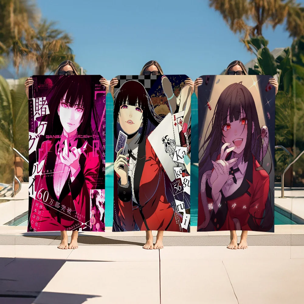 

New Kakegurui Anime Microfiber Printed Beach Towel Mountain Climbing Yoga Beach Swimming Running Absorbent Soft Towel