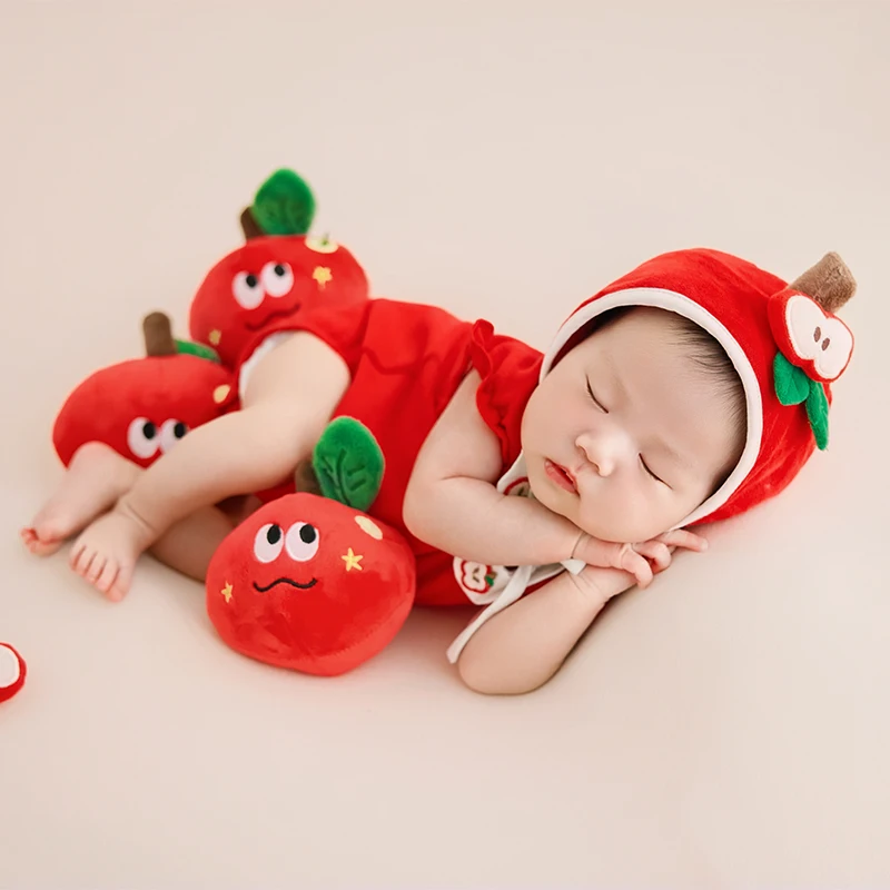 newborn-apple-photography-outfit-set-cute-red-apple-romper-with-hat-infant-studio-photo-props-baby-costume-for-0-1-month