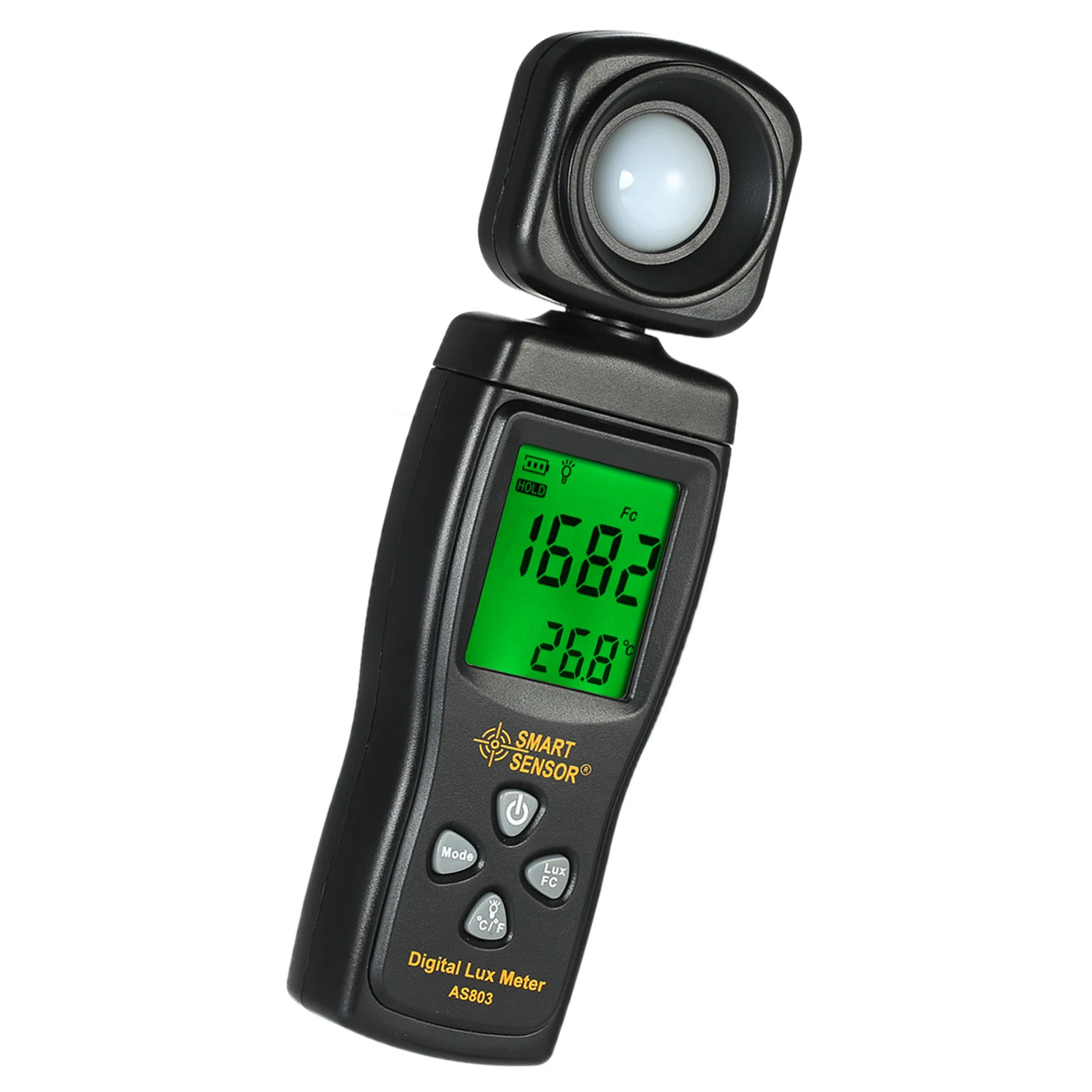 AS803 Mini Digital Lux Meter LCD Display Handheld Illuminometer Luminometer Photometer Luxmeter Light Meter 0-200000 Lux