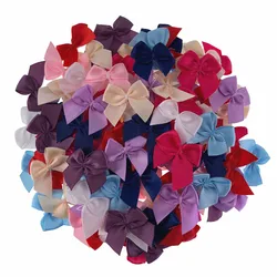 50 PCS 2.5cm Little Baby Hair Grosgrain Ribbon Bow Baby Boutique Accessories Lace Bow Flowers Embellishment