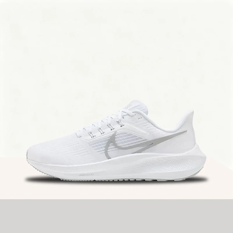 

Модные, дышащие, удобные, мягкие и эластичные кроссовки Nike Air Zoom Pegasus 39 для женщин, белые и серые DH4072-100