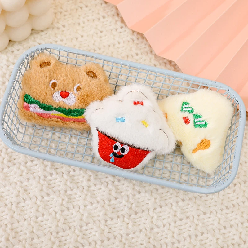 Creative Cute Plush Cartoon Cookies Keychain Pendant Fashion Funny Keyring Exquisite Backpack Decoration Accessories Gifts