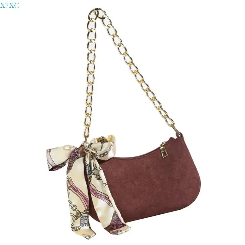 

X7XC Women Shoulder Bag Gold Chain Armpit Bag Top Handle Bag Shopping Bag Handbag and Purse PU Leather Crossbody Bag