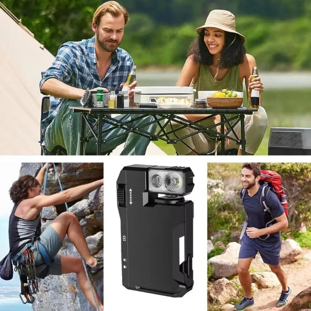 G5 مشاعل سلسلة المفاتيح القابلة لإعادة الشحن مع 180 °   دوران وإضاءة مزدوجة فائقة السطوع EDC ضوء عمل مغناطيسي