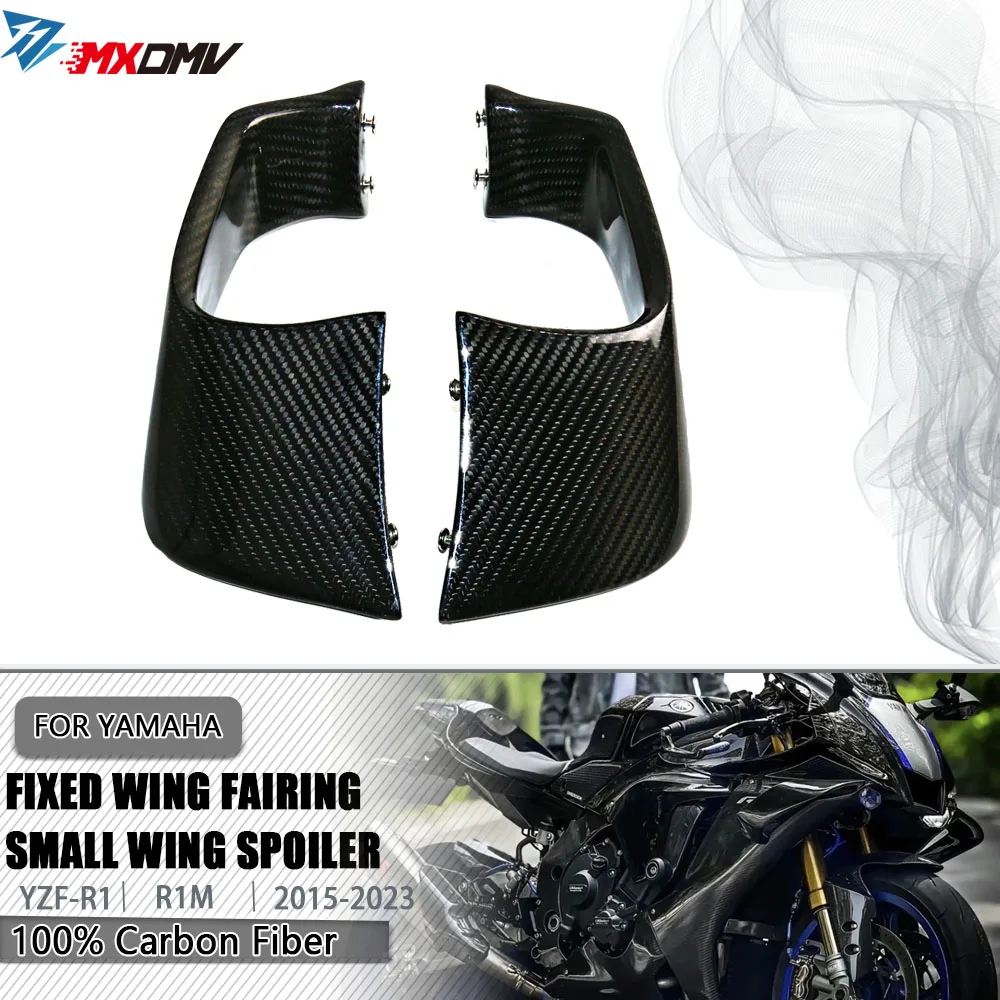 For YAMAHA YZFR1 YZF R1 R1M R6 2015-2023 YZFR6 Motorcycle Accessories Carbon Fiber Fixed Wind Wing Aerodynamic Winglet Fairing