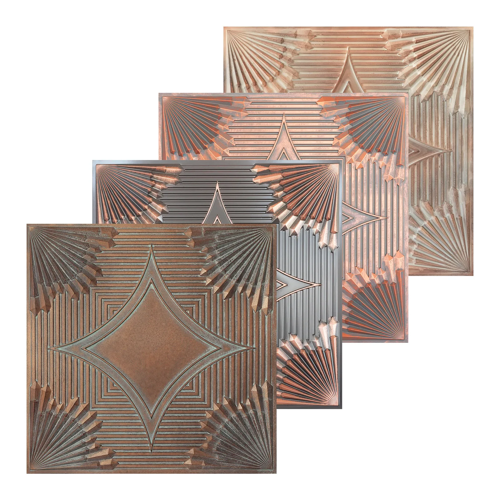 Ancient ceiling tiles Emboss interior wall panel for Nightclub (24