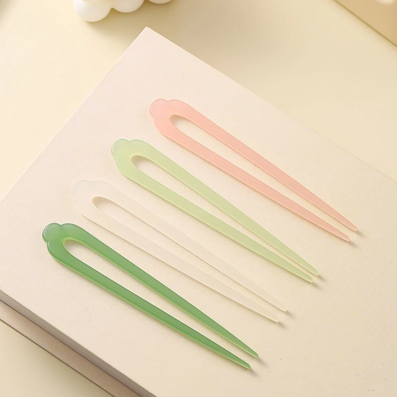 Essigsäure U Form Haar Sticks Haarnadel Brötchen Solide Haar Essstäbchen Chinesischen Stil Haar Gabel Geometrische Kopfbedeckung Haar Zubehör – Detail 5