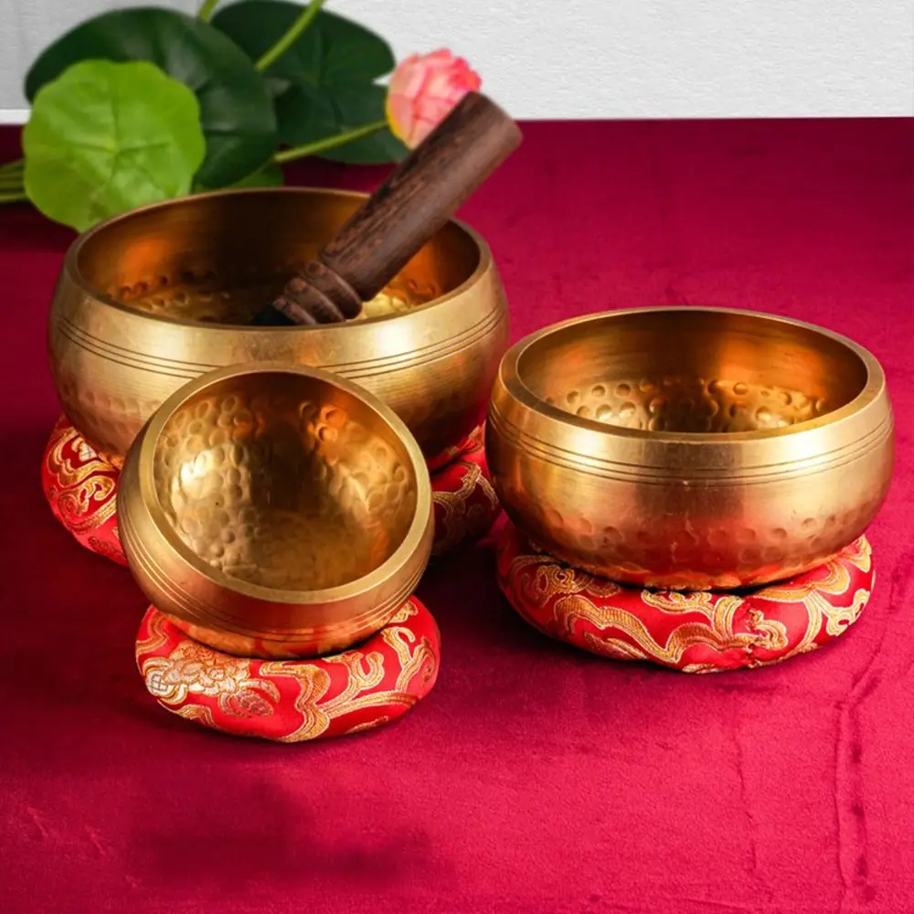 Chanting Handmade Buddha Sound Bowl Stress Relief Yoga Copper Sound Therapy Meditation Singing Bowl Set Music Therapy Singing