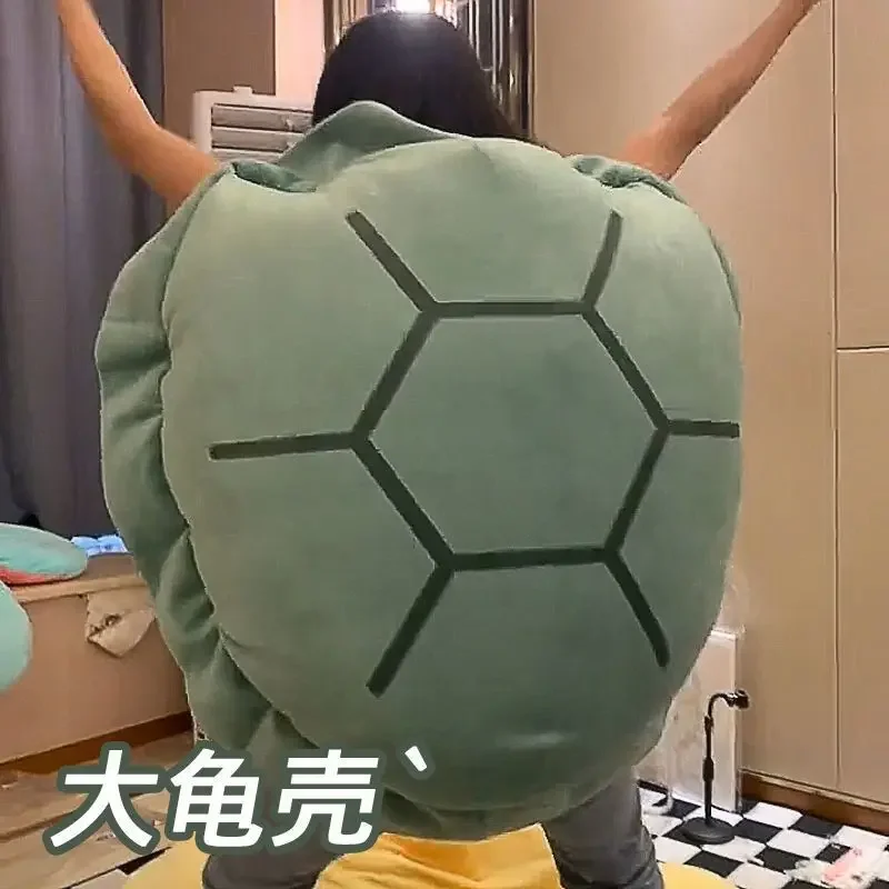 Wearable Turtle Shell Pillow Turtle Shell Plush Toy Big Turtle Pillow Soft for Sleeping Cushion Gift for Kids Adults