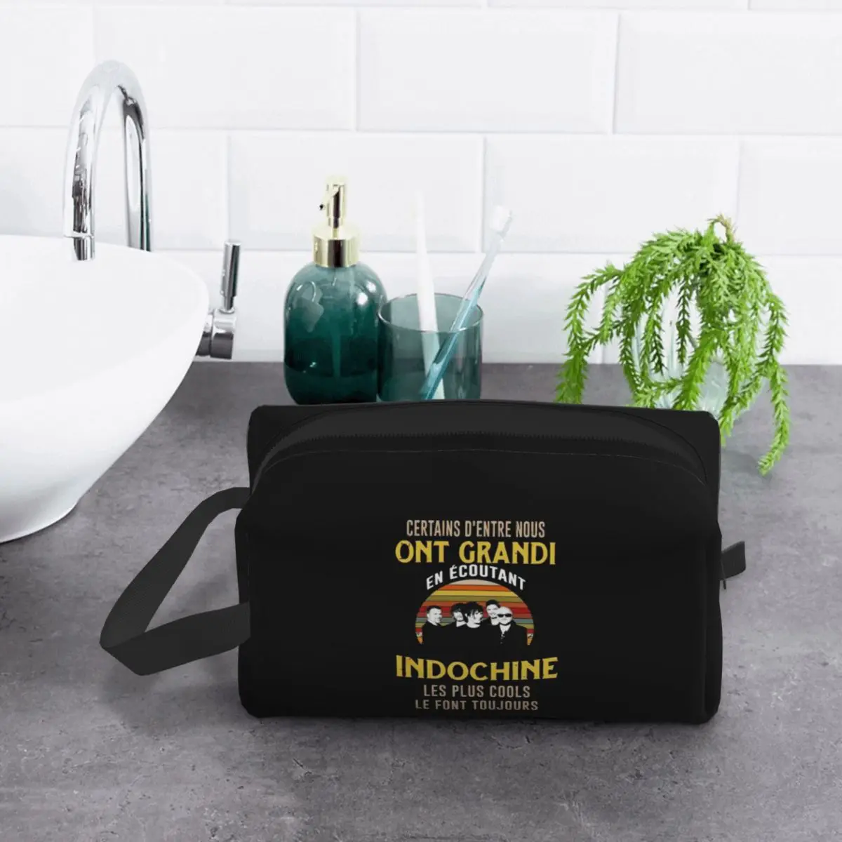 حقيبة مكياج Indochine Band Logo7، منظم مستحضرات التجميل، مجموعة أدوات التخزين، حقيبة مستحضرات التجميل للنساء، مقلمة للسفر
