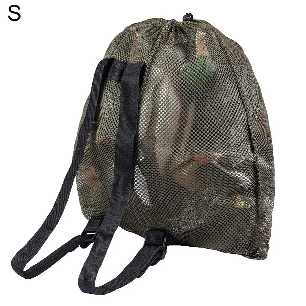 Outdoor Duck Gooses Mesh Luring Decoy Shoulders Bag Drawstring Hunting Backpack Outdoor Hunting Supplies Marllard Carrying Duck