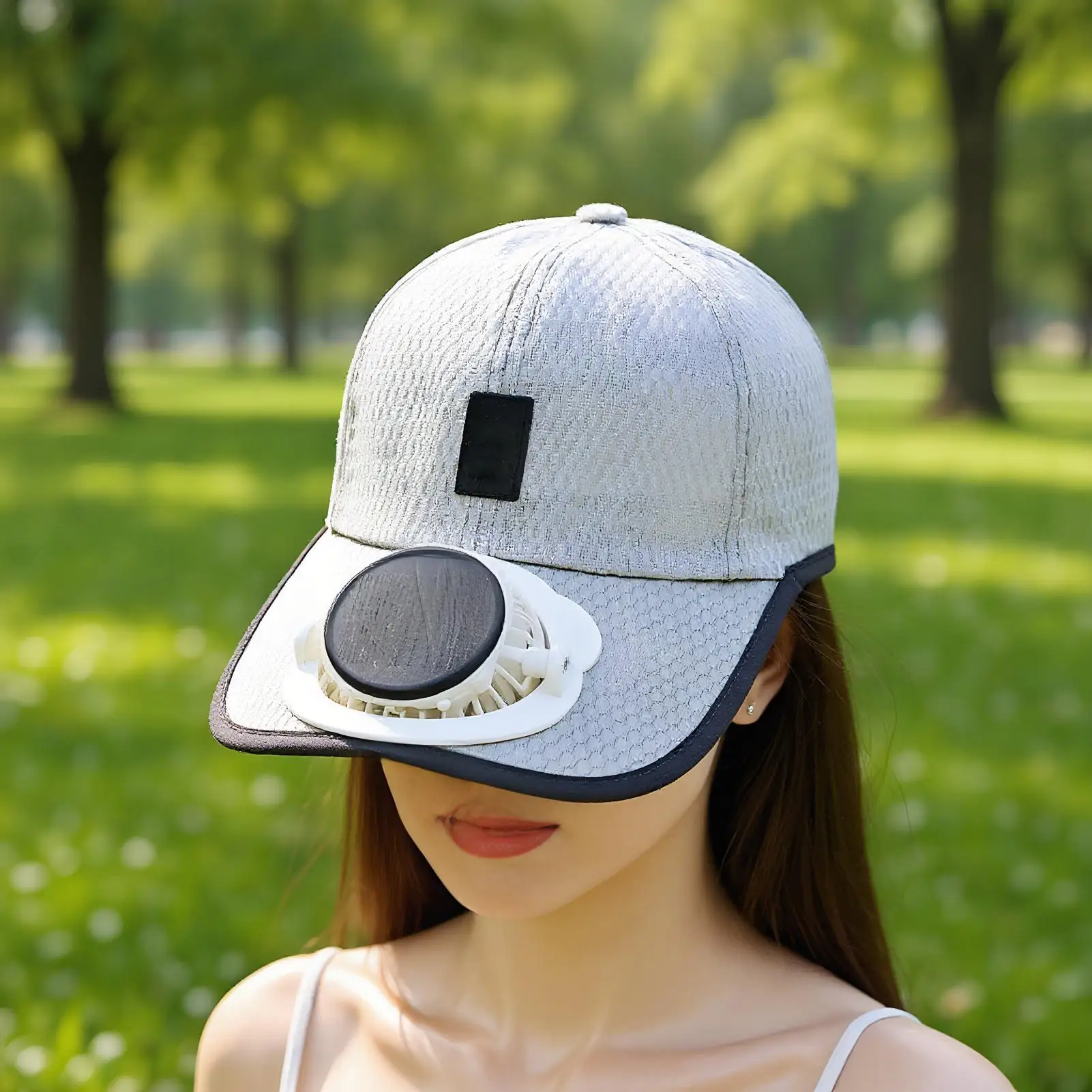 

Summer Solar Sun Hat Fan Caps Integrating Sun & Function In One Fan Black Technology Long Battery Life Lightweight & Portable