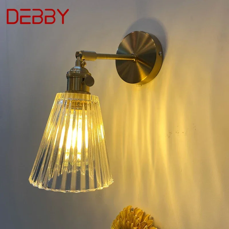 

DEBBY Nordic Brass Wall Lamp Indoor Living Room Bedroom Bedside Lamp Modern Hotel Corridor Hallway Wall Lamp