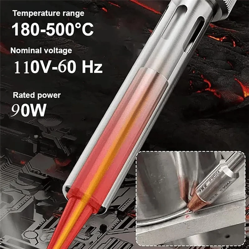 AB45 Industrial Grade Welding Pen Repair Tool Set Soldering Iron Kit Adjustable Temperature B US Plug