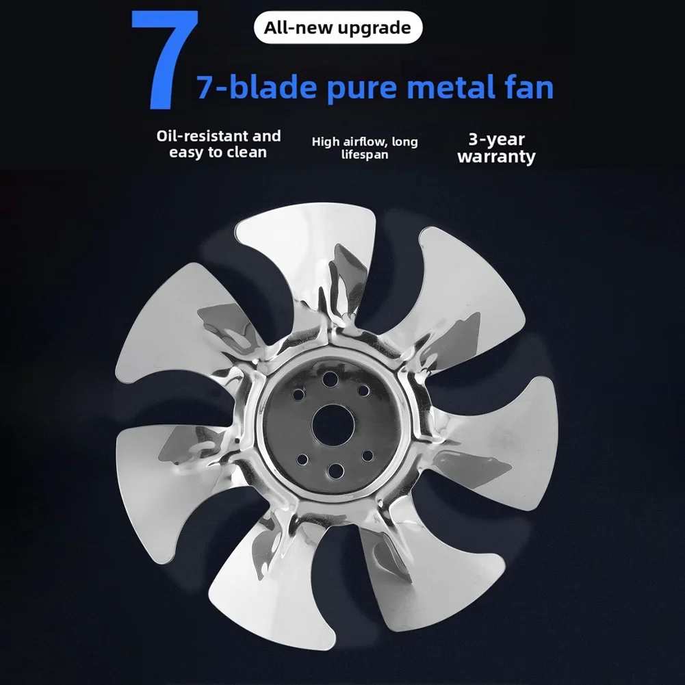6 Inch Exhaust Air Blower Fan with Copper Motor and Metal Frame for Ventilation in Industrial Workshops and Garages