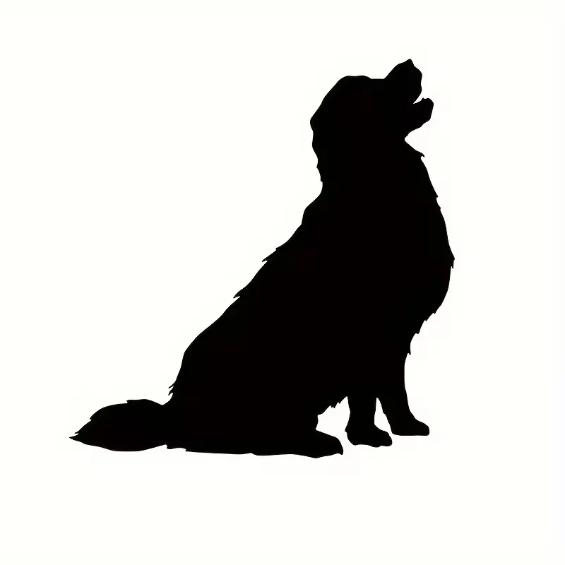 Golden Retriever Silhouette Sticker Set of 1 - Vinyl Dog Decals for Cars, Laptops and Walls - Easy to Apply and Remove - Add Dec