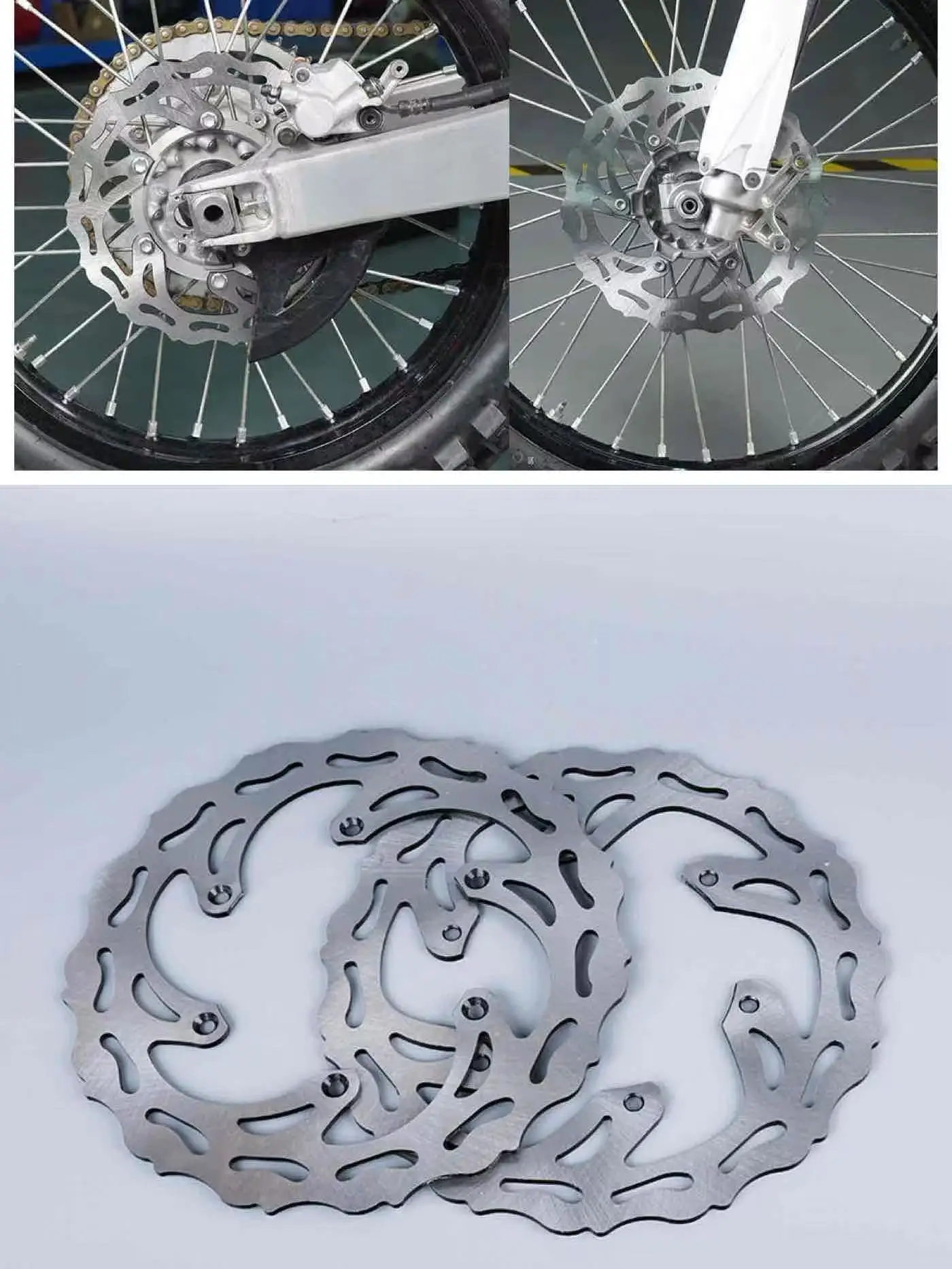 Motorrad-Bremsscheiben vorne und hinten passend für Yamaha YZ125, YZ250, YZ250F, YZ450F, WR250F, WR450F Dirtbike