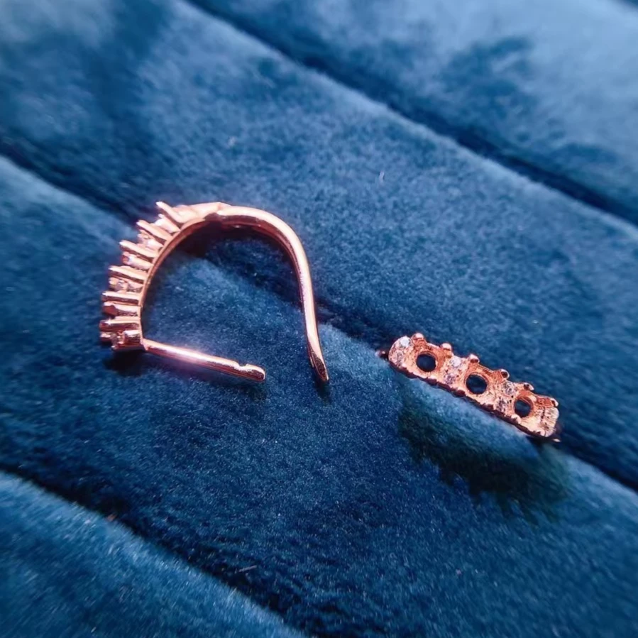 

Серьги-кольца из твердого серебра 925 пробы, 6 шт., серьги с полукреплением из драгоценных камней 3 мм и позолотой 18 карат, не вызывает аллергии