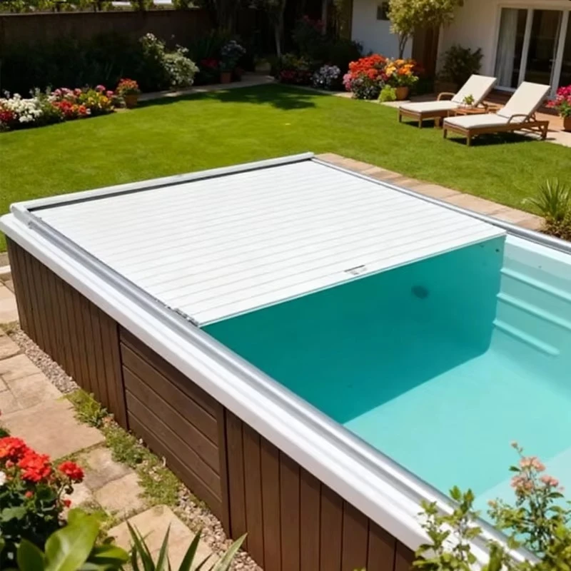 Electric Built-in Automatic Pool Cover, Aluminum Alloy Roller Shutter with Heat Insulation for Inground Pools