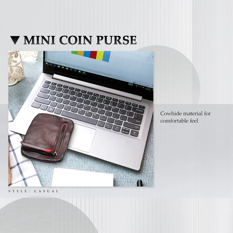 Vintage Men's Genuine Leather Mini Coin Purse Card Case Holder Wallet Clutch Male Short Zipper Small Change Bag