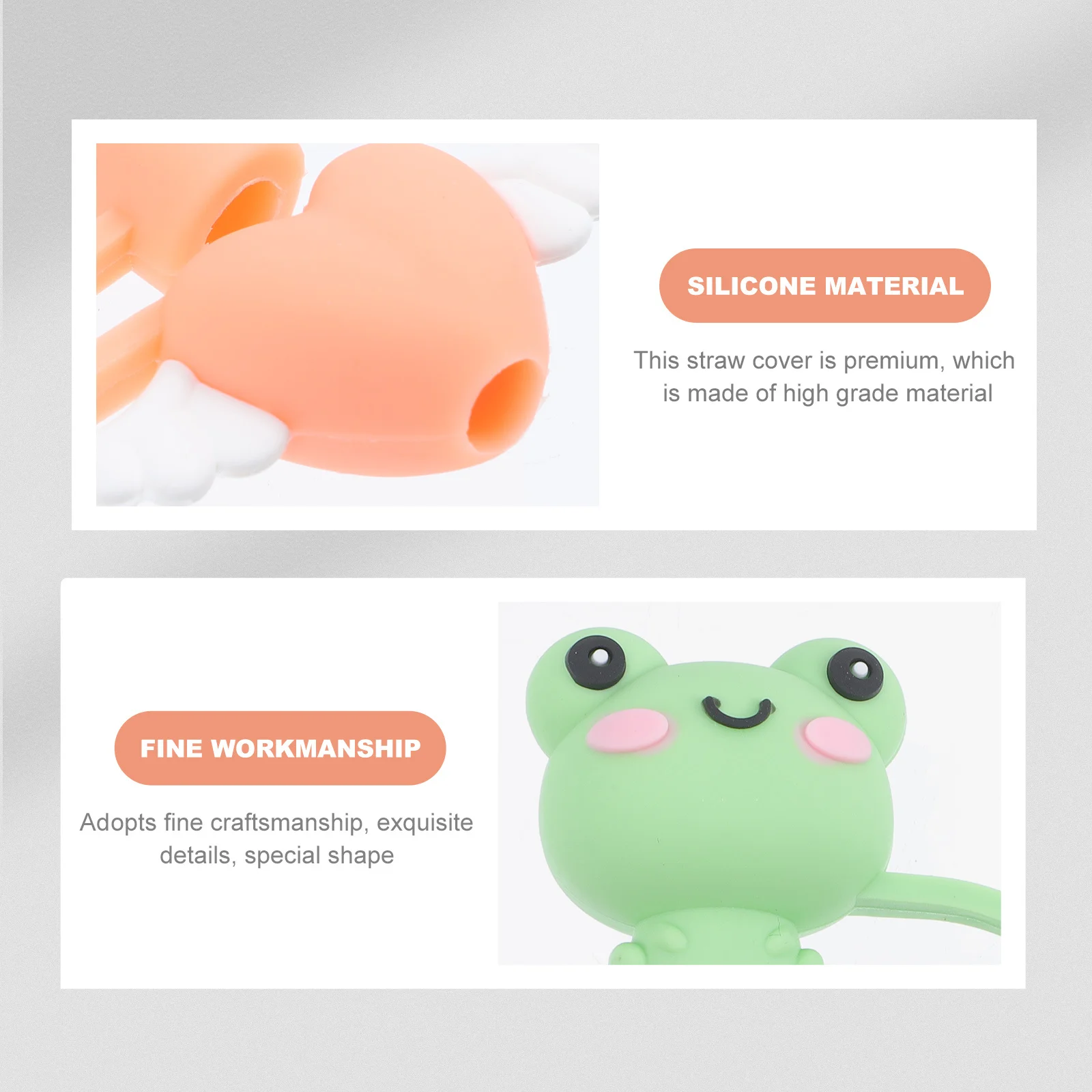 

6Pcs Premium Silicone Straw Caps Toppers Exquisite Design for Any Occasion Drinking Accessories Straw Topper Rubber Straws