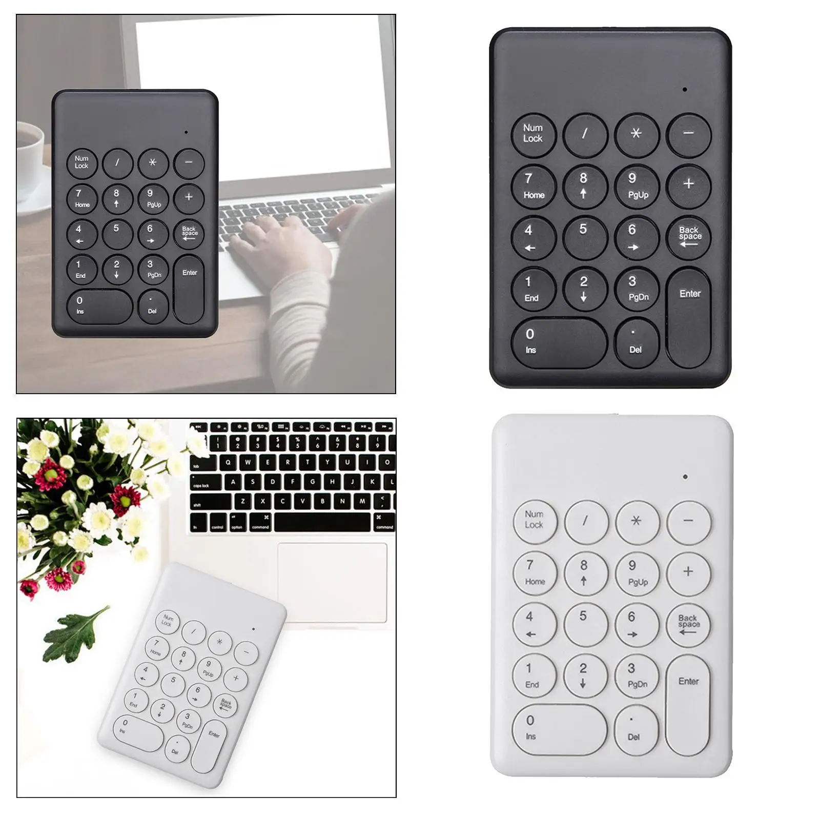 18 Keys Wireless Numeric Keypad with USB Receiver for Desktop PC Financial