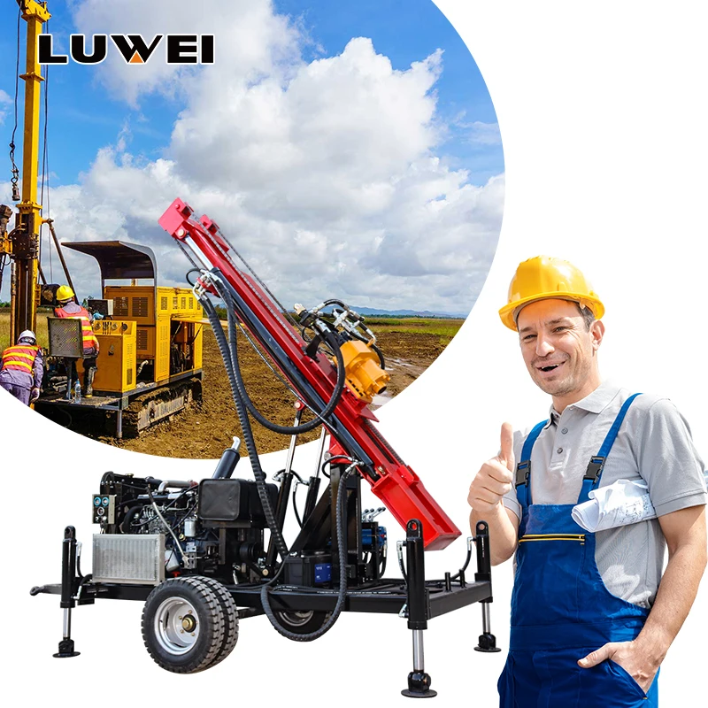 78HP High-Power Deep Well Drilling Rig - Die sel/Gas oline Rotary Head | Municipal Water Borehole Drilling Machine