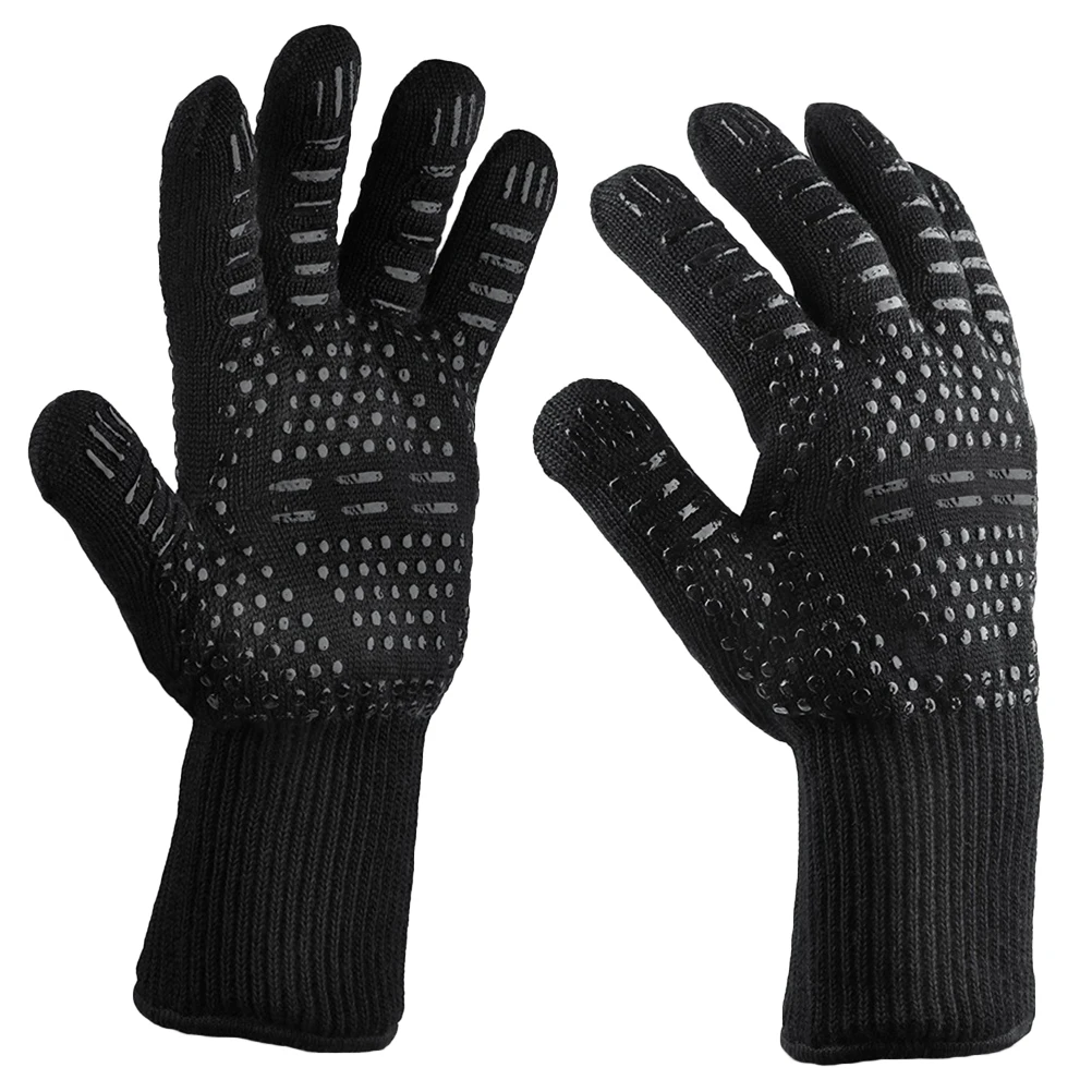 

2 Pcs Insulation Gloves Fire Prevention Golves Heat Protection Cooking Resistant Heat-resistant Bbq Non-slip