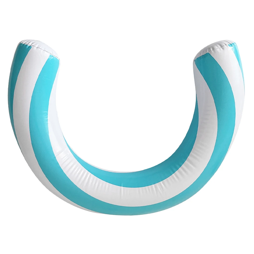 Aufblasbarer Schwimmring, blau, automatischer Bogen, PVC-Schwimmer, Sommer-Pool-Zubehör, Mehrzweck-Schwimmer für Erwachsene, Outdoor-Spaß