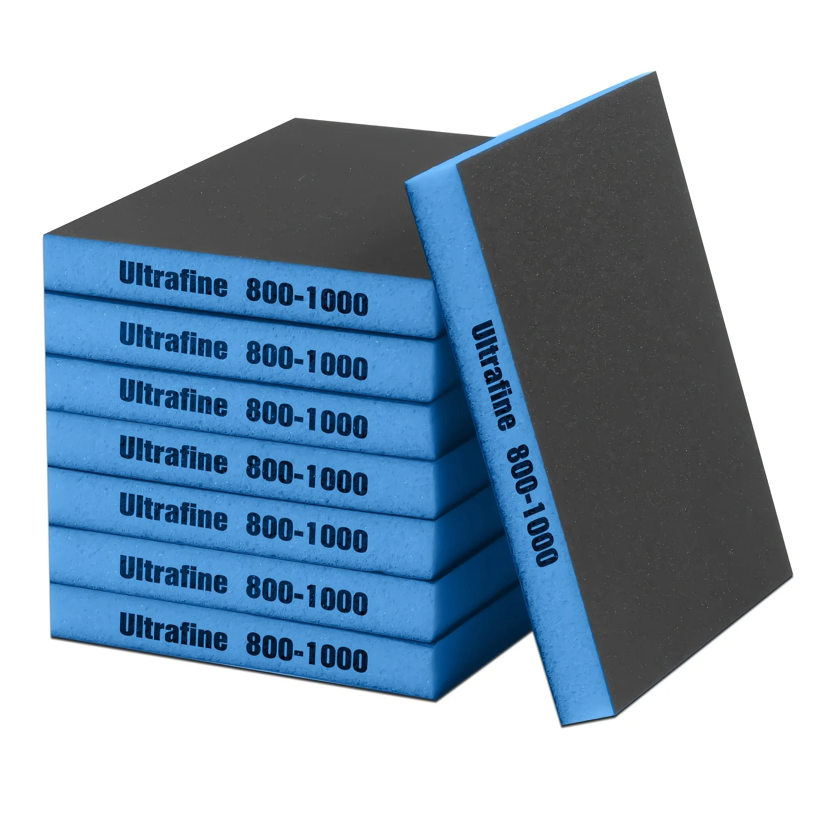 8 stuks dubbelzijdige spons-schuurpads, draagbaar voor autopolijsten en meubels, korrelgrootte: 120-180/240-320/500-600/800-1000/1200-1500