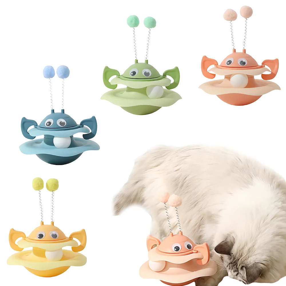 Katzenspielzeug Bee Tumbler Play Plate, interaktives selbstspielendes Katzenspielzeug, lustiges Unterhaltungsspielzeug für Katzen, 1 Stück