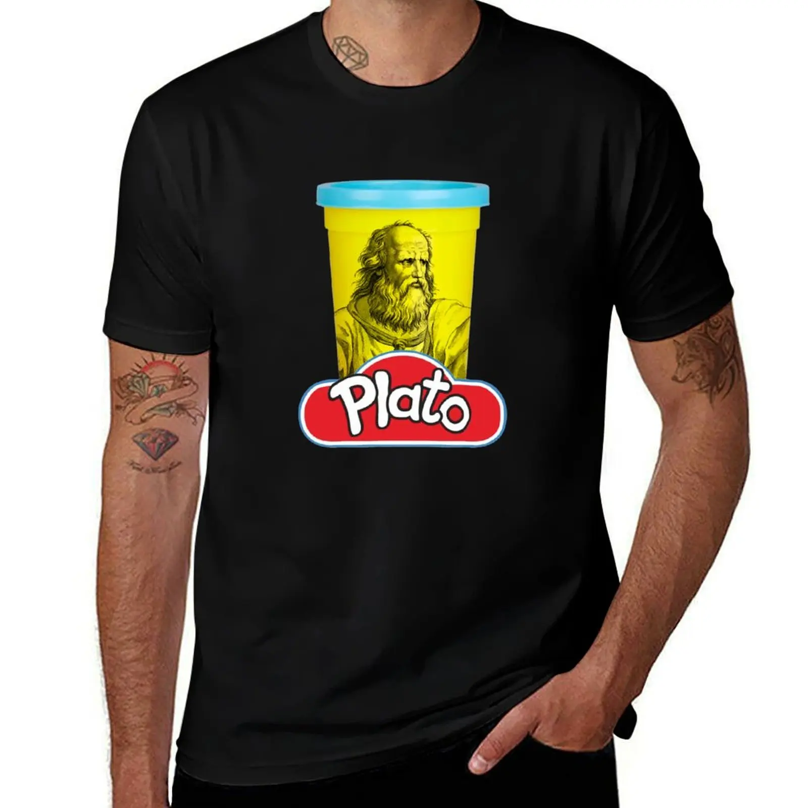 T-shirt Plato Play Doh Philosophy pun, grande taille, coupe confortable