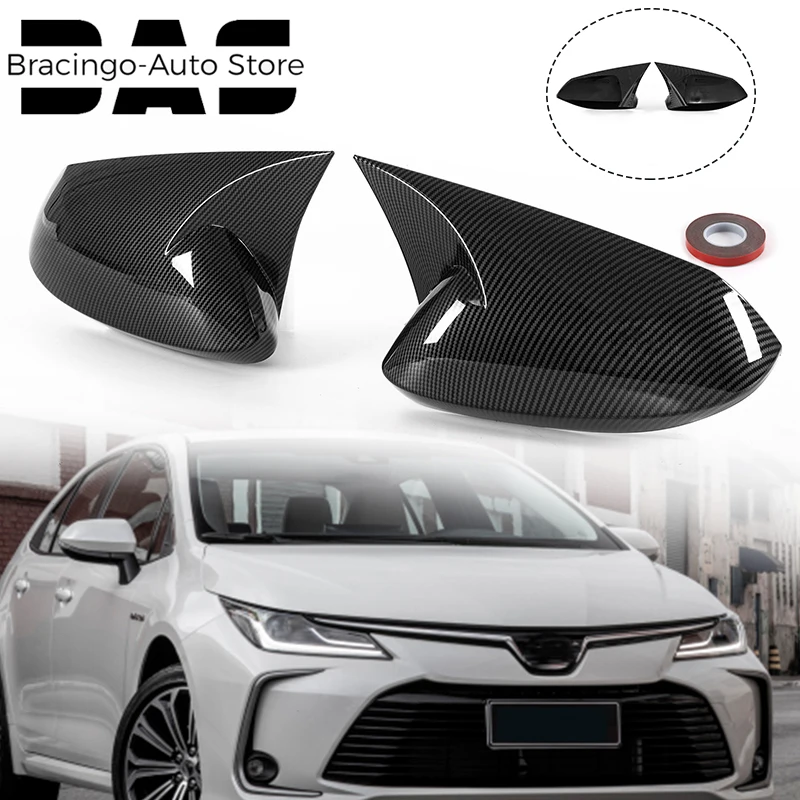 

Bracingo Fit For Toyota Corolla 2019-2022 Side Wing Rearview Mirror Cover Trim Reversing Mirror Decor Caps Carbon Fiber Pattern