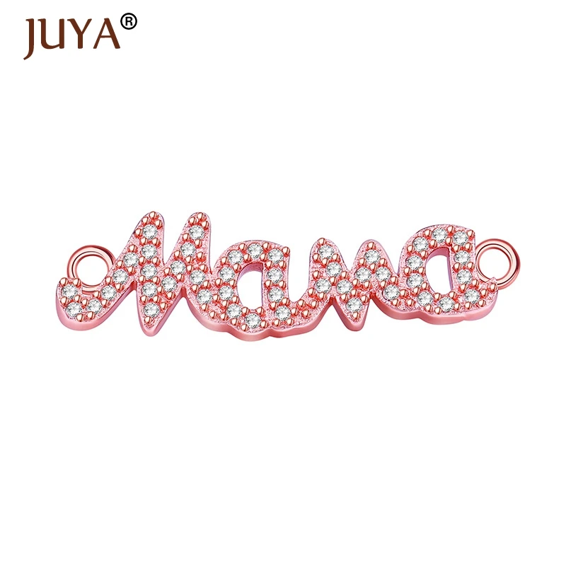 Trendy Mama Charme Anhänger Anschlüsse Für Schmuck, Die DIY Armbänder Mom geschenk Zubehör Für Frauen Schmuck 30mm * 8mm