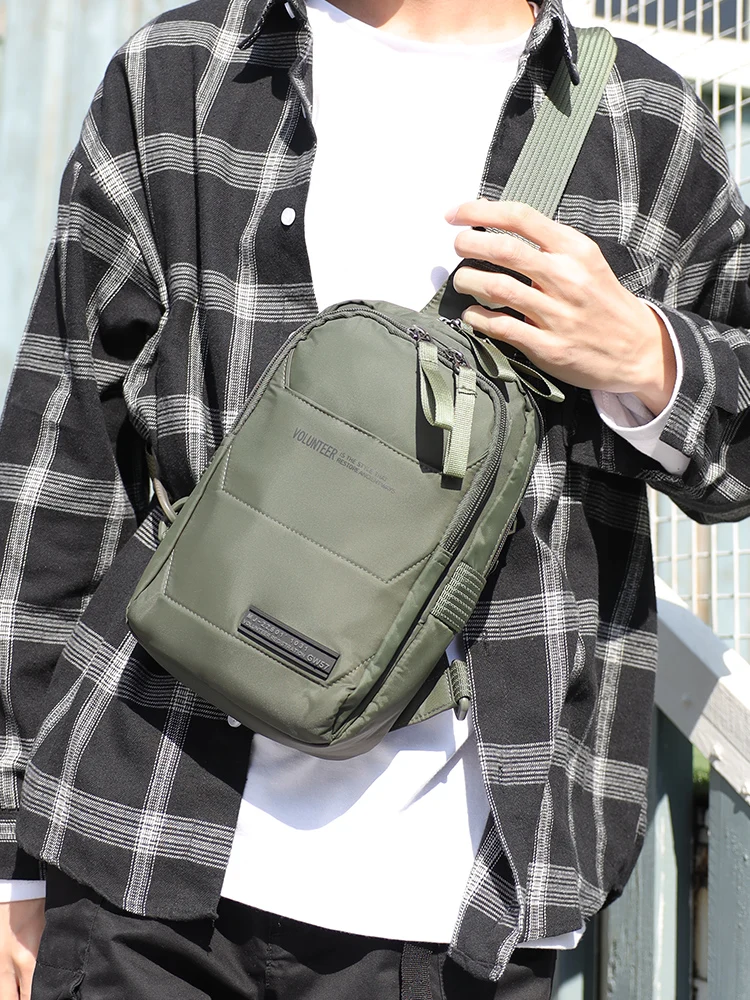 Volunteer Bust Bags for Men 2023 New Trendy Travel Light Weight Versatile High Quality Casual Vintage Solid Crossbody Bag1713-08