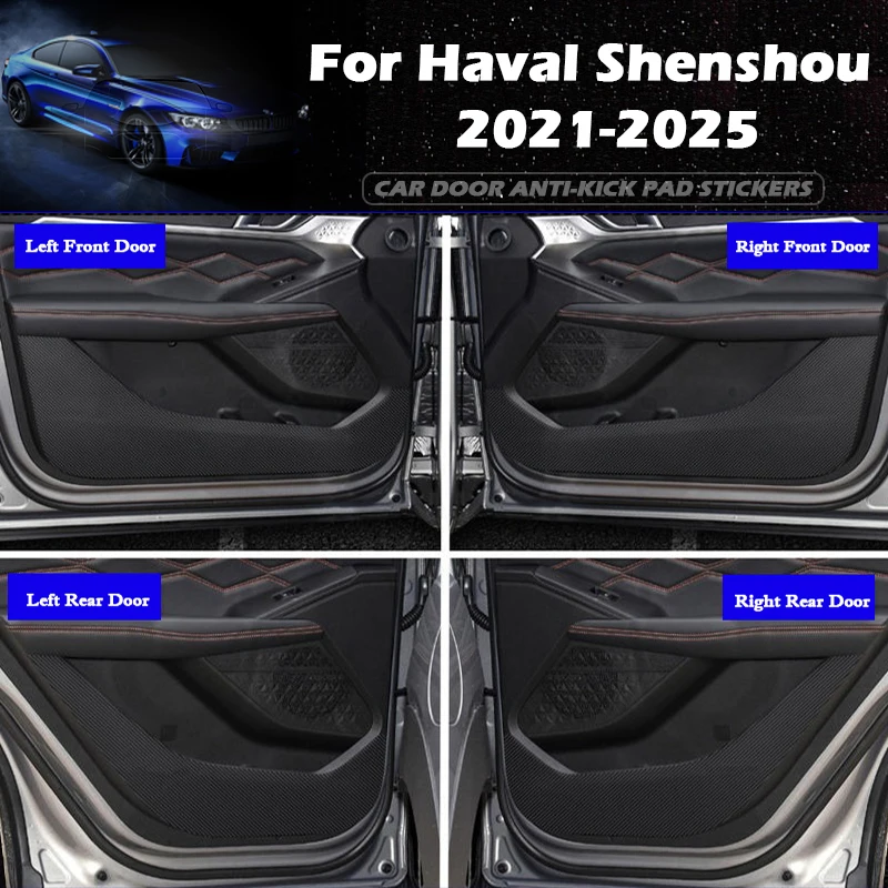 For Haval Shenshou 2021 2022 2023 2024 2025 Car Door Anti Kick Pad Leather Protection Film Protector Stickers Auto Accessories