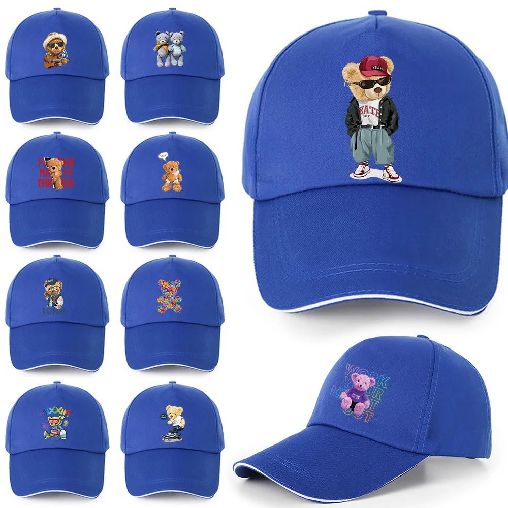 Fashion Joker Hip-hop Hat Hipster Must-have New Cotton Pointed Hat Leisure Summer Outdoor Sun Hat Bear Series Baseball Cap.