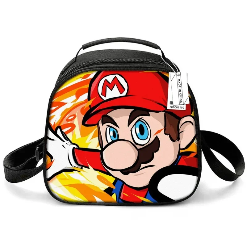 Super Mario Bros Kawaii izolowana pudełko na Lunch przenośna nowa lodówka torba termiczna torba na piknik izolacja termiczna szkolnych dla kobiet