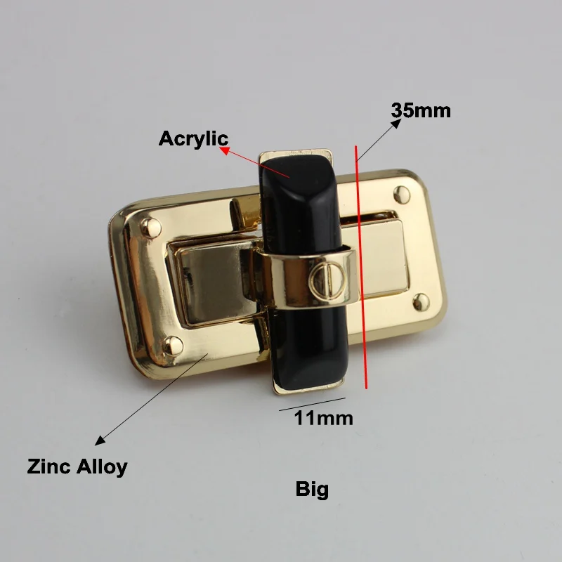 20Sets  DIY Bag Locks Light Gold Handmade Suitable Size Twist Turn Lock For DIY Genuine Leather Bag Handbag Clasps Turn Locks