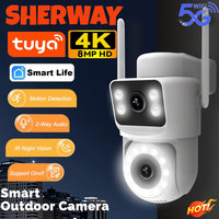 8MP Dual Lens Tuya 5G WiFi Camera PTZ Outdoor 4K Dual Screen Security Camera Motion Detection Auto Track Wireless Surveillance