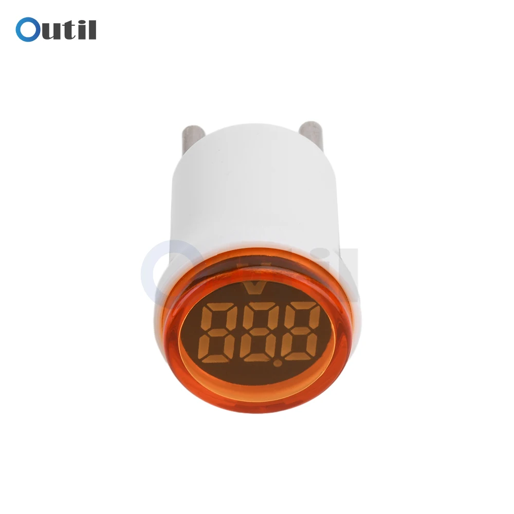 AC 50-500V LED Digital Voltmeter 30mm Mini Voltage Meter Indicator Light Volt Tester EU Plug Test Gauge Amp Detector indicator