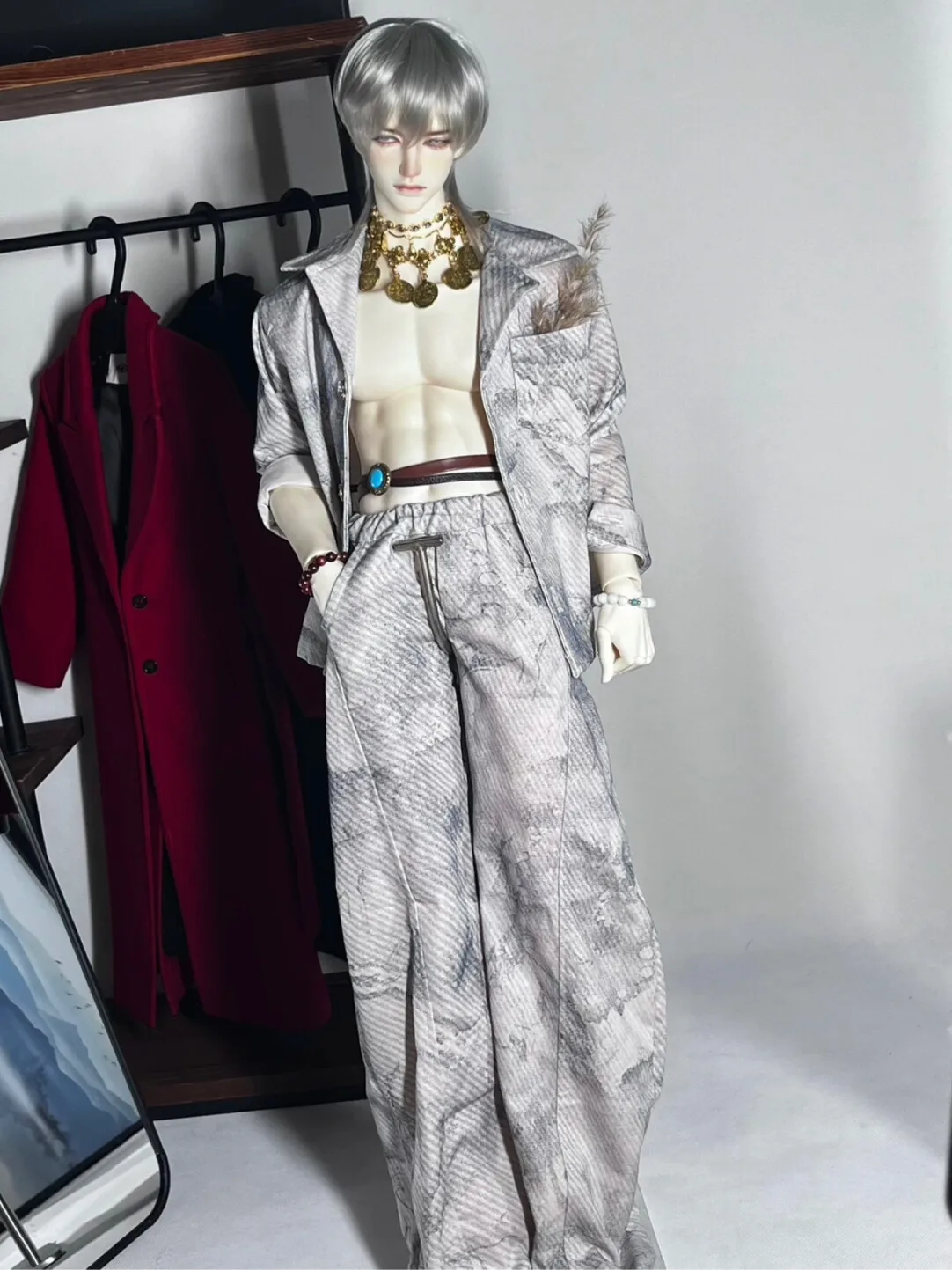 1/4 poppenkleding voor 45cm Bjd pop ondergoed wijde pijpen broek aankleden speelhuis meisje speelgoed modepop accessoires, geen pop