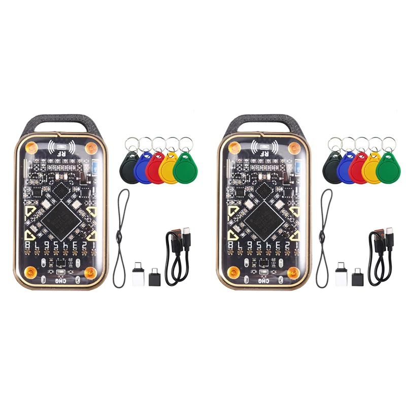 【ELEVATE LIFE】2X Chameleon Ultra Smart Card Emulator RFID Smart Chip Reader+5XUID Keychain 125K 13.56M Card Decode NFC Duplicato