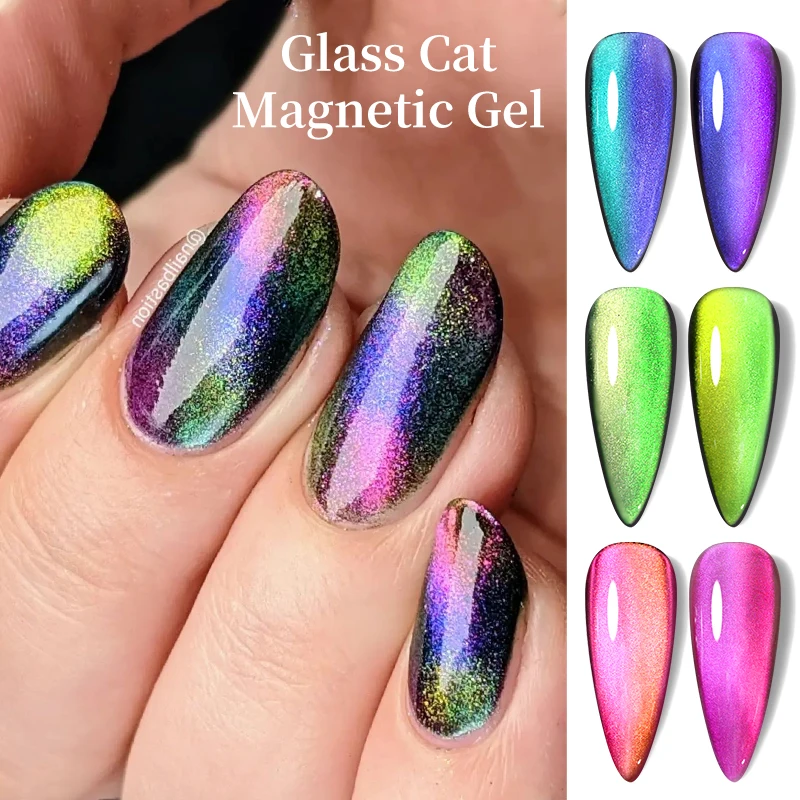 UR SUGAR 7ml Double Light Cat Magnetic Gel Rainbow Color Gel Nail Polish Vernis Semi Permanents UV Soak Off  Nail Varnish