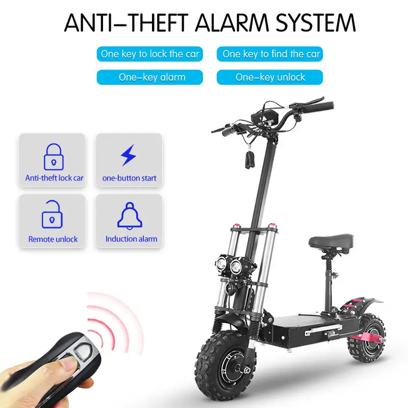 STLF سعر المصنع عالية السرعة قابلة للطي 5600 واط الدهون الإطارات محرك مزدوج قوي سريع على الطرق الوعرة الحضرية الكبار سكوتر كهربائي